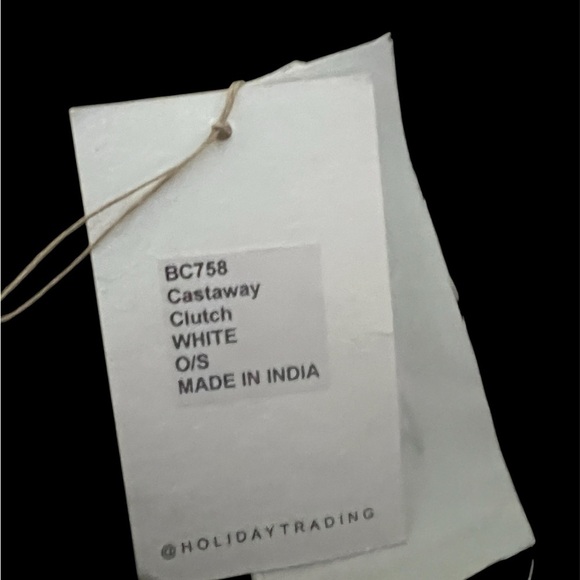 Antik Bstik Castaway crossbody/clutch featuring cowrie shells & mirrored beads. - Picture 5 of 6